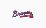 Atlanta Braves editorial vector logo is printed on white paper.