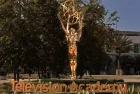 Television Academy's Emmy Awards statue day exterior. Los Angeles - July 16^ 2021