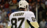 NHL Hockey: Sidney Crosby^ of the Pittsburgh Penguins during warm-ups. Penguins vs. New York Islanders at Nassau Veterans Memorial Coliseum. UNIONDALE^ NEW YORK^ UNITED STATES – May 5^ 2013