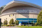 Moda Center^ Sports arena in Portland city. Portland^ Oregon - Aug 29^ 2018