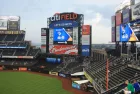 New York Mets feature a jumbo scoreboard and Pepsi Porch at brand new Citi Field on July 29^ 2009 in New York.