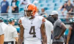 Deshaun Watson of Cleveland Browns at TIAA Bank Field Jacksonville Florida August 12^ 2022