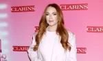 Lindsay Lohan at the Clarins New Product Launch Party on the Private Residence on March 15^ 2024 in Los Angeles^ CA