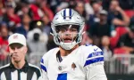 Dallas Cowboys quarterback Dak Prescott (4) on November 3^ 2024 at Mercedes-Benz Stadium.