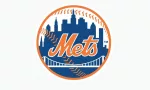 New York Mets. Sports editorial vector logo is printed on white paper.