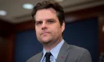 US Rep. Matt Gaetz (R-FL) speaks with reporters about the GOP conference's leadership elections.Washington^ DC - US - Nov 15^ 2022