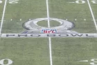 Overall view of the Pro Bowl logo at mid field during the Pro Bowl at Camping World Stadium. Jan 26^ 2020; Orlando^ FL USA