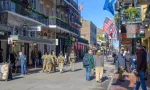 Bourbon Street reopened following New Year's day truck attack with federal police. New Orleans^ LA^ USA - January 2^ 2025