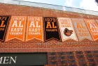 Championship banners on display at Oriole Park at Camden Yards Baltimore^ Maryland^ USA - August 18^ 2022