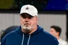 Dallas Cowboys head coach Mike McCarthy before the game against Atlanta Falcons on November 3^ 2024 at Mercedes-Benz Stadium ATLANTA^ GA-NOV 3: (L-R)