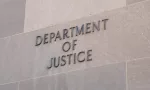 Sign at the United States Department of Justice in Washington^ DC