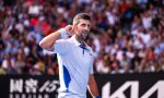 Novak Djokovic of Serbia during the fourth-round match at the Australian Open 2024 Grand Slam tennis tournament on January 23^ 2024 at Melbourne Park in Melbourne^ Australia.