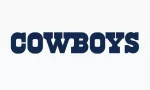 Dallas Cowboys Wordmark. Sports editorial vector logo is printed on white paper.