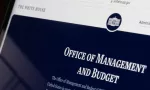 Closeup of the webpage of the Office of Management and Budget (OMB) seen on the White House's website on a computer.