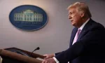 U.S. President Donald Trump holds a news conference in the Brady Press Briefing Room at the White House August 19^ 2020 in Washington^ DC.