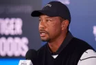 Tiger Woods of United States during press conference prior to the 2024 PGA Championship at Valhalla Golf Club on May 14^ 2024 in Louisville^ Kentucky.