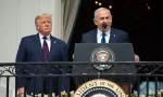 President Donald Trump and Prime Minister Benjamin Netanyahu attend the signing ceremony of the Abraham Accords at the White House in Washington^ DC. Washington DC^ USA - September 15^ 2020: