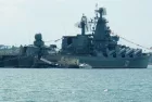 Moskva russian guards missile flagship cruiser of russian navy in Black Sea^ lead ship of Project 1164 Atlant. SEVASTOPOL^ UKRAINE^ 27 JULY^ 2008