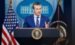 Pete Hegseth^ Defense Secretary^ speaks at a White House press briefing after a Black Hawk helicopter collided with American Airlines flight 5342 by DCA airport WASHINGTON – January 30 2025