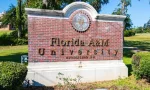 Sign for Florida Agricultural and Mechanical University^ commonly known as Florida A and M^ is a public historically black university in Tallahassee^ Florida. Tallahassee^ FL - September 2^ 2024