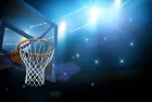 baskeball hoop empty arena