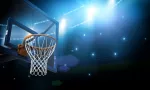 baskeball hoop empty arena