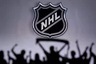 National Hockey LeagueFans Silhouette. Crowd celebrate and support the NHL hockey Team. Sport photo^ edit space