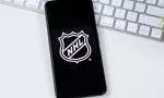 NHL app logo on a smartphone screen. Manhattan^ New York^ USA May 2^ 2020.