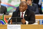 Cyril Ramaphosa^ President of South Africa^ during a meeting at the G20 plenary. Rio de Janeiro^ Brazil^ November 19^ 2024