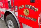 San Diego (CA) Fire Department truck close up. San Diego^ CA - July 2^ 2022