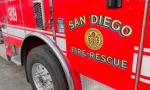 San Diego (CA) Fire Department truck close up. San Diego^ CA - July 2^ 2022