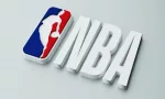 NBA league logo on white background