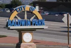 Sign when entering the city of Baldwin Park^ California. Baldwin Park^ California^ USA. October 13^ 2020