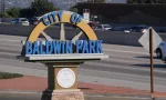 Sign when entering the city of Baldwin Park^ California. Baldwin Park^ California^ USA. October 13^ 2020