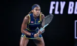 Cori Coco Gauff during the Australian Open AO 2024 Grand Slam tennis tournament on January 25^ 2024 at Melbourne Park^ Australia.