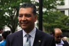 Senator Alex Padilla (D-CA) while Secretary of State for California^ speaks at the annual Muslim Day at the Capitol event in Sacramento – April 24^ 2017