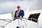U.S. President Donald Trump arrives at Morristown Airport^ New Jersey^ on June 20^ 2025^ stepping off Air Force One en route to his Bedminster golf resort for a MAGA Inc. fundraising dinner.