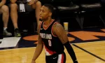DAMIAN LILLARD guard for the Portland Trailblazers at Talking Stick Resort Arena in Phoenix Arizona USA October 11^2017.