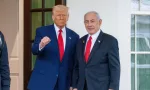 President Donald J Trump welcomes Israeli Prime Minister Benjamin Netanyahu to the White House. Washington^DC^ United States^ April 7 2025