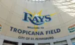 Tropicana Field where the Tampa Bay Rays play baseball. St. Petersburgh^ Florida^ USA-April 27^ 2024