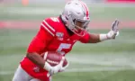 Garrett Wilson #5 - NCAA Division 1 Football University of Maryland Terrapins Vs. Ohio State Buckeyes on November 11th 2019 at the Ohio State Stadium in Columbus^ Ohio USA