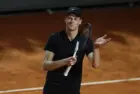 Jannik Sinner (ITA) against Francisco Cerundolo (ARG) during the Internazionali BNL d’ Italia 2025 ATP Masters Men’s 1000 circuit of Rome at the Foro Italico. Rome^ Italy 05.13.2025