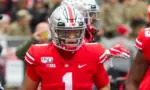 Justin Fields #1 - NCAA Division 1 Football University of Maryland Terrapins Vs. Ohio State Buckeyes on November 11th 2019 at the Ohio State Stadium in Columbus^ Ohio USA