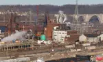 A busy industrial scene on the Monongahela River near Pittsburgh PA