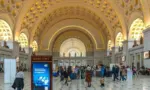 The view of the historic Great Hall of Washington Union Station^ a major train station^ and transportation hub. Washington DC - US - Mar 23^ 2024