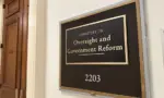 WASHINGTON - APRIL 2^ 2025: Committee on Oversight and Government Reform 2203 sign an entrance exterior at house office building