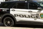 Houston Police car is seen in Houston^ Texas^ USA. Houston^ Texas^ USA - April 4^ 2024