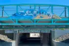 Tunnel under Ocean Parkway to enter Gilgo Beach and the Atlantic Ocean. Babylon^ New York^ USA - 14 May 2023