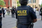 DHS Officer in riot gear outside the White House WASHINGTON^ DC - JUNE 28^ 2020