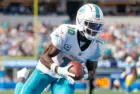 Miami Dolphins wide receiver Tyreek Hill (10) in actions during an NFL football game against the Los Angeles Chargers^ Sept. 10^ 2023^ in Inglewood^ Calif.